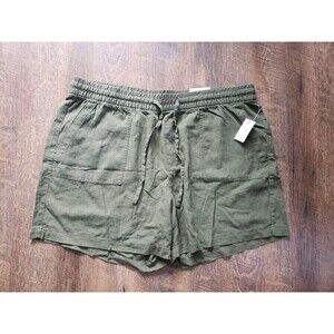 Old Navy Womens XL Army Green Pull On Elastic Shorts NWT